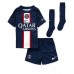Cheap Paris Saint-Germain Marquinhos #5 Home Football Kit Children 2022-23 Short Sleeve (+ pants)